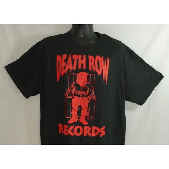 Death Row Records Spellout Graphic T Shirt L - Picture 3 of 8